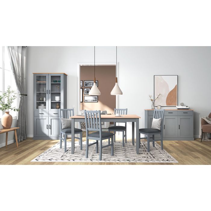 Inter Link Commode LUZERNA 4.1 Bois massif gris-sepia Inter Link Commode LUZERNA 4.1 Bois massif gris-sepia