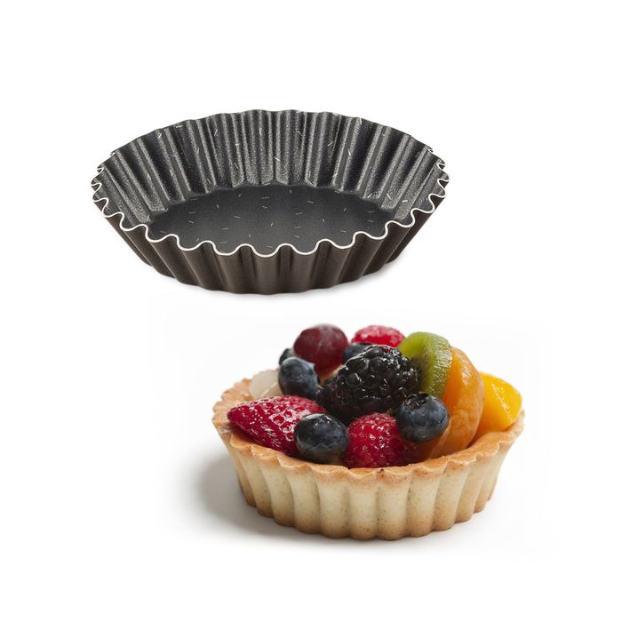 TEFAL SUCCESS Jeu de 4 tartelettes J1608102 diamètre 11 cm marron