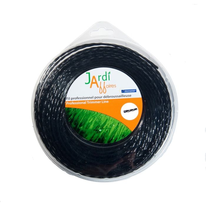 Fil Professionnel Pour Débroussailleuse Rond 2mm X 15 Mètres
