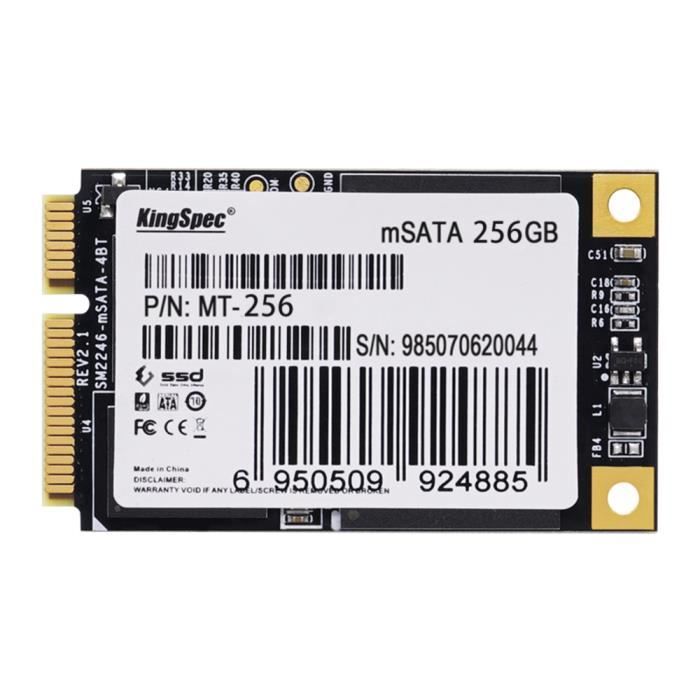 KingSpec MSATA MINI PCI E 256G MLC Flash num rique SSD