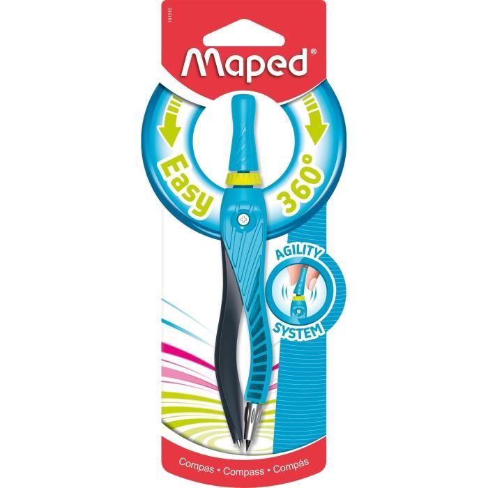 Compas Maped Kid’Z 360° Agility - Compas Enfant Dès 6 Ans - Bleu Ou Rose