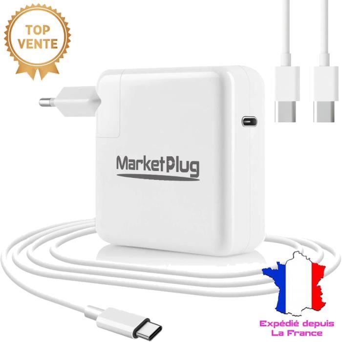 Chargeur macbook 61W USB C compatible mac MacBook Pro 13 Pouces