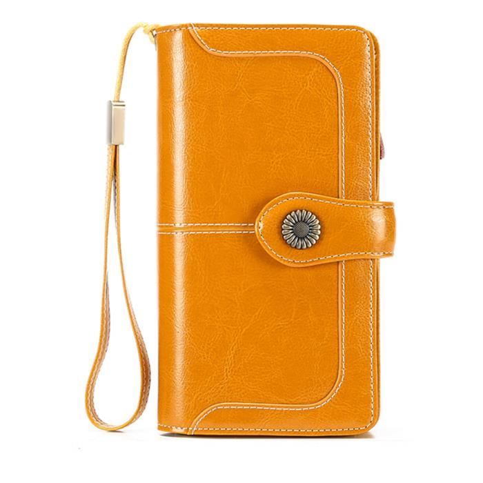 Portefeuille italien Cuir CONFORT Marron foncé Lola Hexagona | 3 SUISSES