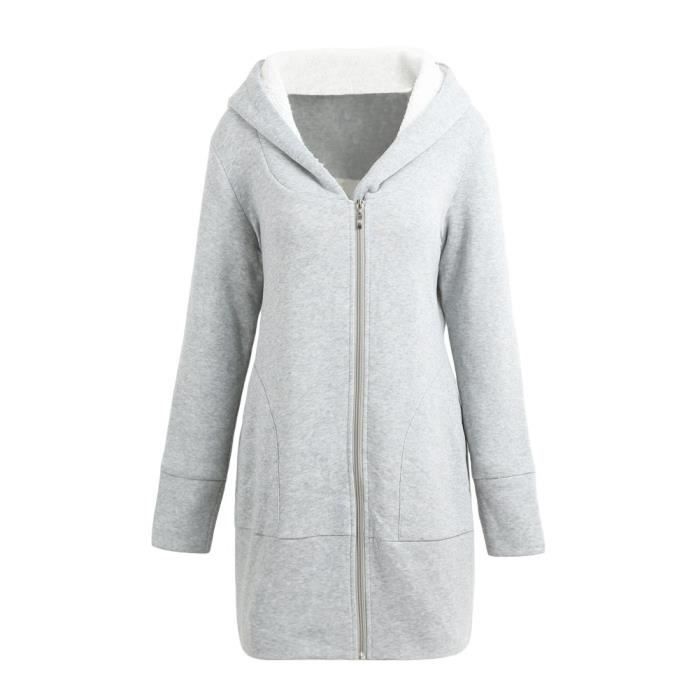 veste longue polaire femme