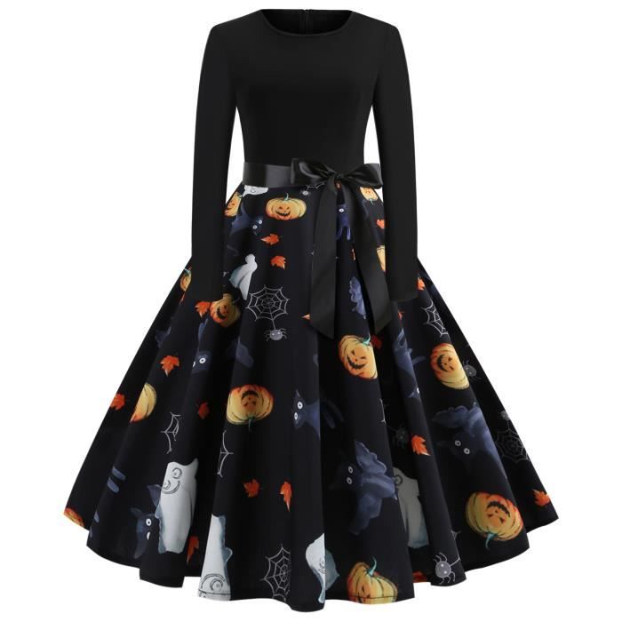 Robe Citrouille Femme Chic Vêtements Deguisement Hallo…