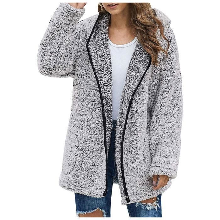 GILET CARDIGAN 2023 Veste Polaire Femme Manteaux Polaire Zipp e