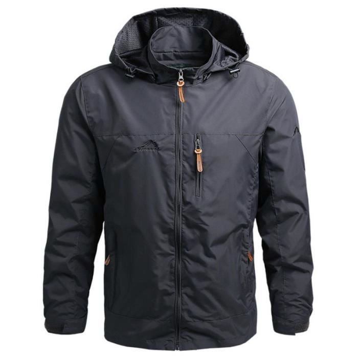Veste Imperméable Homme Philippe - Veste à Capuche élégante Pour Hommes - Chaude Et Coupe-vent Léger Femme