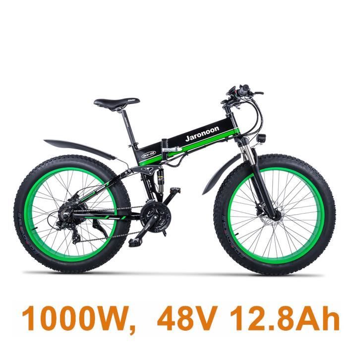 Velo Electrique Pliant De 26 Pouces Moteur Puissant De 48v 1000w Velo De Montagne En Gras Velo De Neige A Pedale A 5 Niveaux Prix Pas Cher Cdiscount