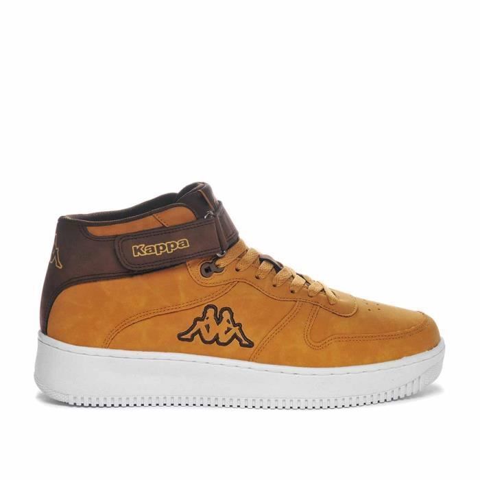 Kappa Baskets - KAPPA - Maserta 4 Md - Jaune marron - Tige haute - Confort rétro-basketball