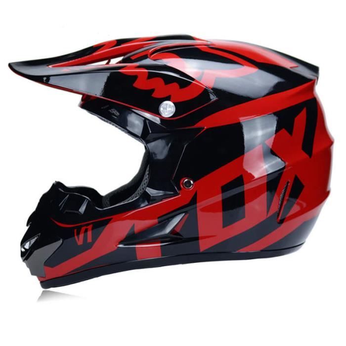 Casque Motocross Intégral Enfants/adultes – Avec Lunettes, Gants Et Masque (4 Pièces)