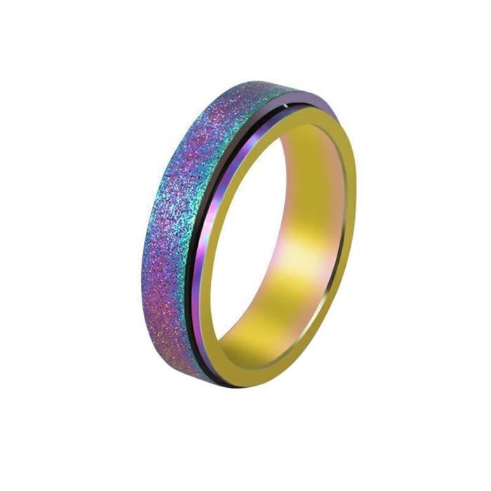 Bague Rotative Anti-stress – Bijou Sensoriel Pour Femme/homme – Cuivre Avec Zircon – Cadeau élégant