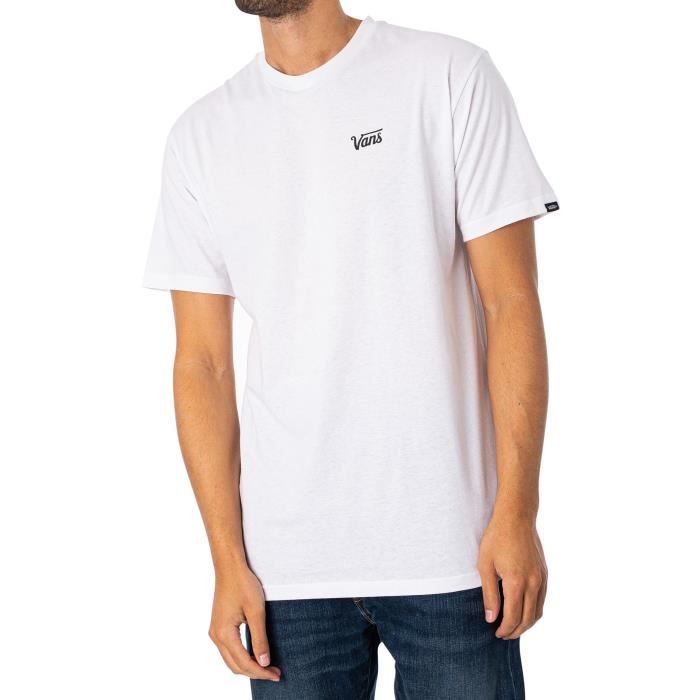 Vans Pour des hommes T-shirt à mini inscriptions, blanc