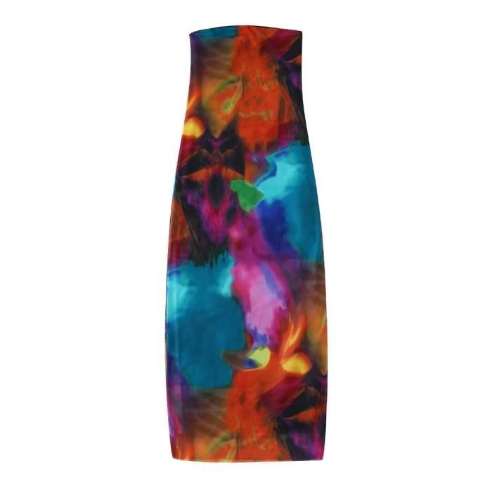 Robe De Soirée élégante Sans Manches - Coupe Drapée, Couleur Tourbe, Style Patchwork Chic