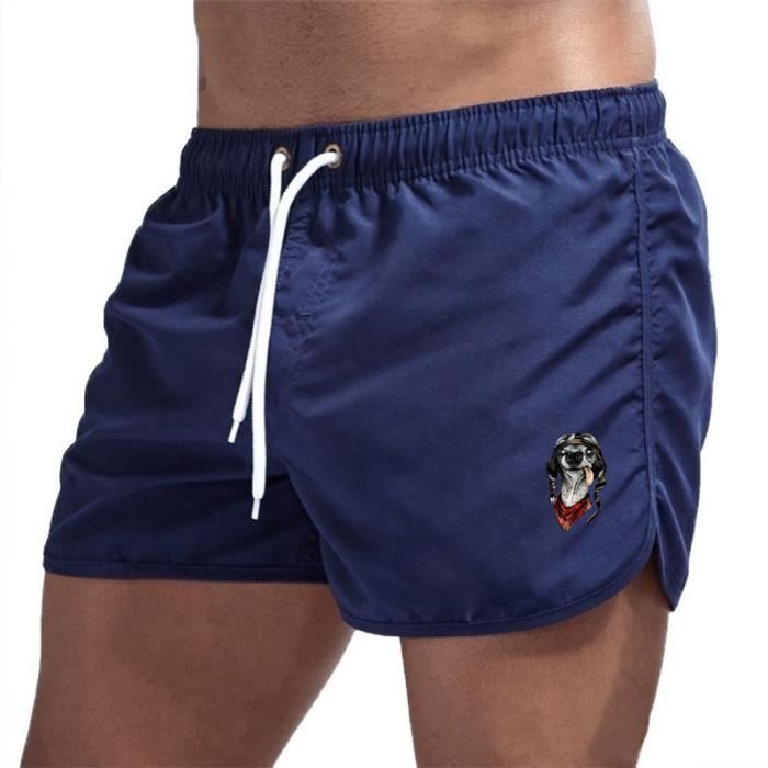 Short De Plage Avec Doublure En Maille Pour Homme,maillot De Bain,pantalon Court Imprimé,fitness
