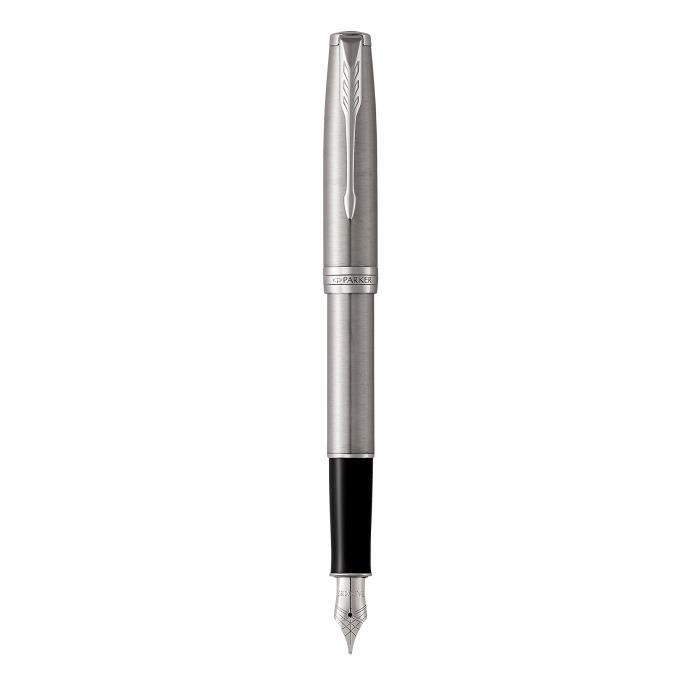 Parker Sonnet Stylo Bille Luxe Acier Inoxydable Palladium - Pointe Moyenne - Coffret Cadeau