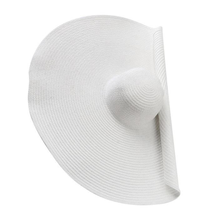 Chapeau De Paille Large Bord LY4U - Protection UPF 50, Pliable Pour Plage Et Voyage