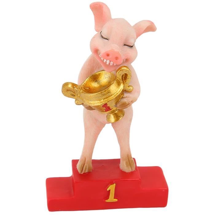 Duokon Figurine de cochon mignon Figurine de cochon taille miniature