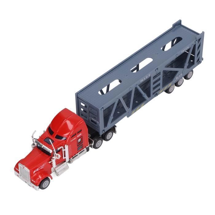 Camion Porte-Conteneurs Alliage - Jouet Enfant Avec Sons Et Lumières, Portes Ouvrantes, Fonction Tirer-Relâcher - 1:48, 35 Cm - Cadeau 3+ Ans - 9