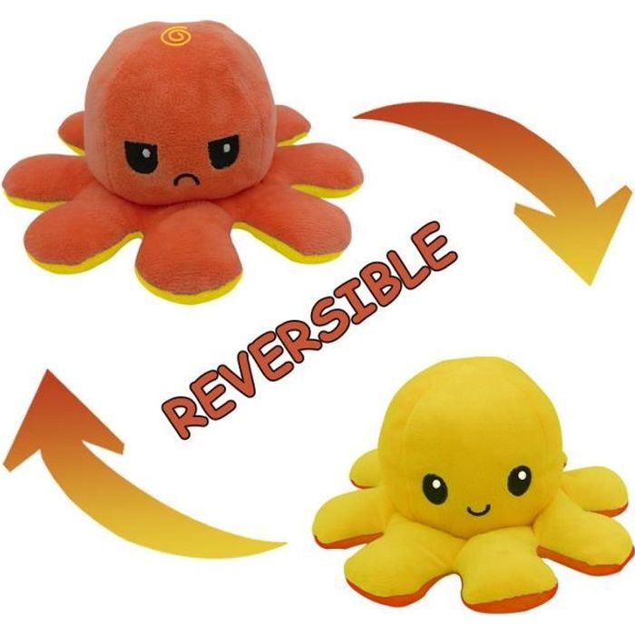 Poulpe reversible orange et jaune clearance