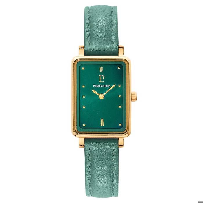 Montre Femme ARIANE Cadran Vert Bracelet Cuir  Vert