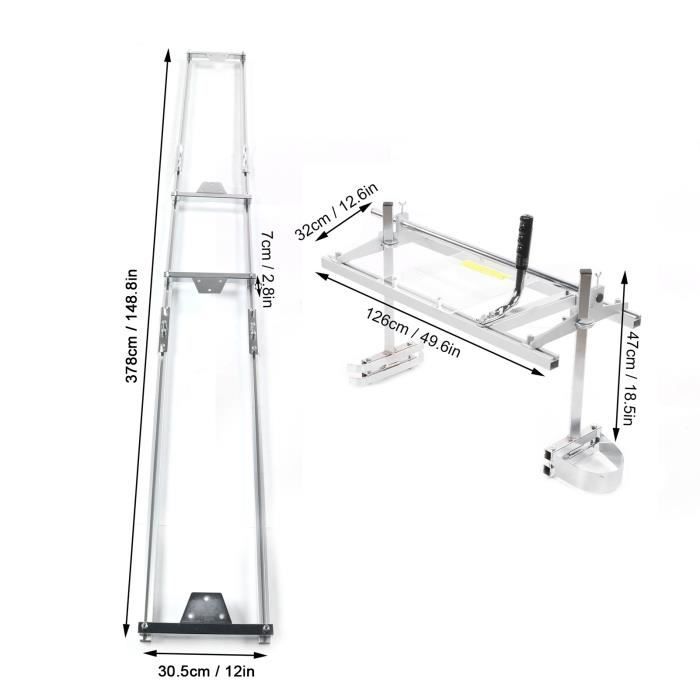 Rail De Guidage Aluminium 400 Mm - Pour Scie Circulaire Et Défonceuse - Coupes Précises Et Droites