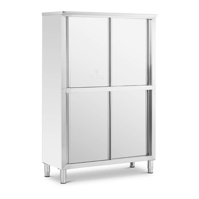 Armoire En Inox 4 Etageres 4 Portes Coulissantes Pieds Reglables