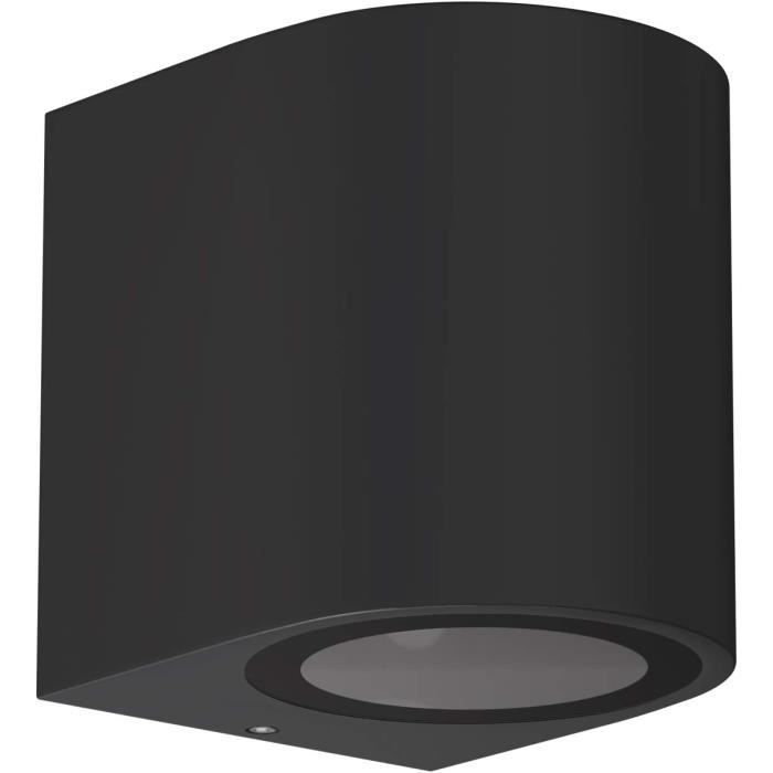 Applique Murale Alse Downlight Pour L Extérieur, Gris, Aluminium, Rond, Ampoule Led Gu10 Incluse