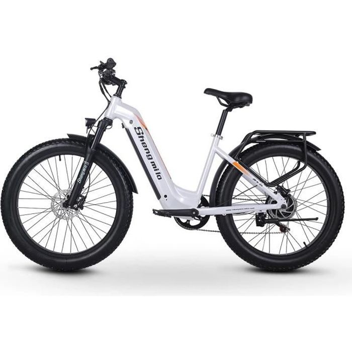 Vélo électrique - Shengmilo - 1000w Bafang Moteur - Shimano 7 vitesses - 48V17.5AH Samsung batterie -Autonomie 60 km - Blanc
