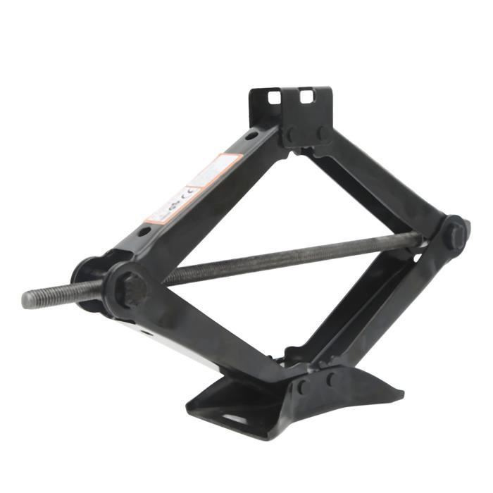 Cric Losange LEHMANN 2 Tonnes - Hauteur 120-420mm, Manivelle, Patin Caoutchouc - Pour Voiture Et Petit SUV - 12