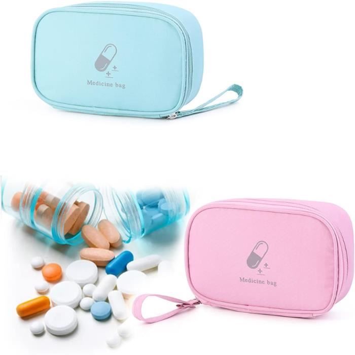 Trousse De Premiers Secours Vide 2 Pièces – Imperméable, Portable, Vert & Rose, Idéale Voyage & Maison
