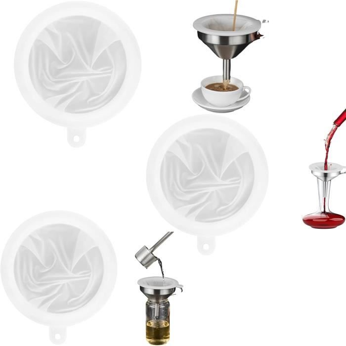 Tamis Ultrafin Cuisine 2 Pièces - 300 Et 400 Mailles - Filtre à Jus, Café, Lait - Passoire Plastique Pratique - Idéal Pour Thé, Smoothies, Préparations Culinaires