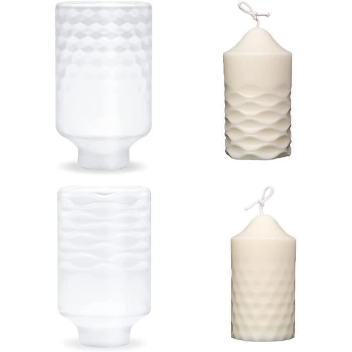 NKlaus 3D DIY Fabrication De Bougies Moule à Bougies En Plastique De Haute Qualité Moule à Bougies Cylindre Avec Fond Amovible 36467