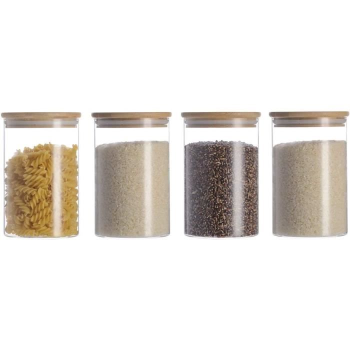 WENKO Boite de rangement céramique hermétique avec couvercle bambou, Malta, Capacité 0,75 l