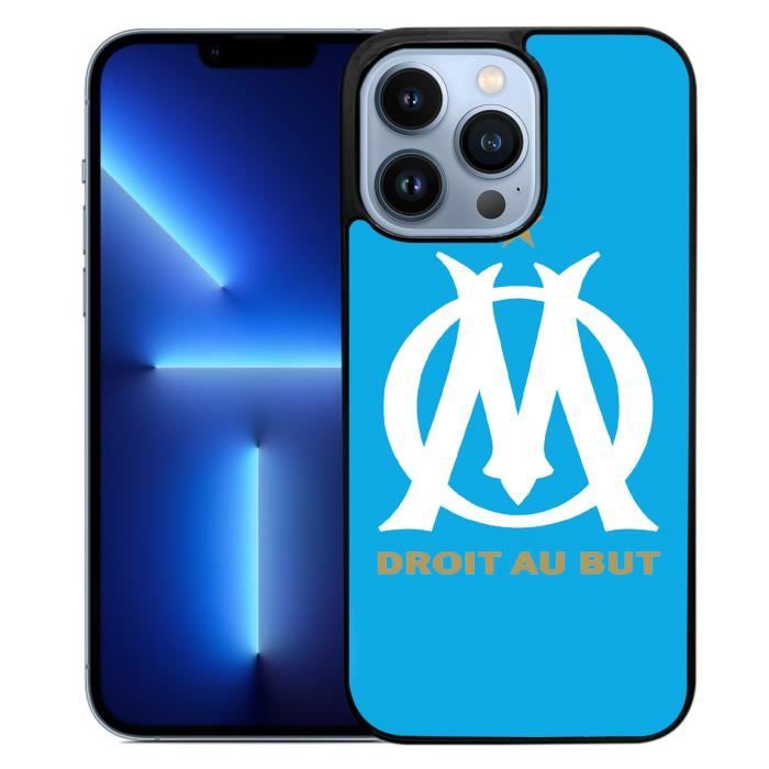 Coque souple pour iPhone 13 PRO MAX - Logo Om Marseille Bleu. Accessoire  téléphone, protection coque