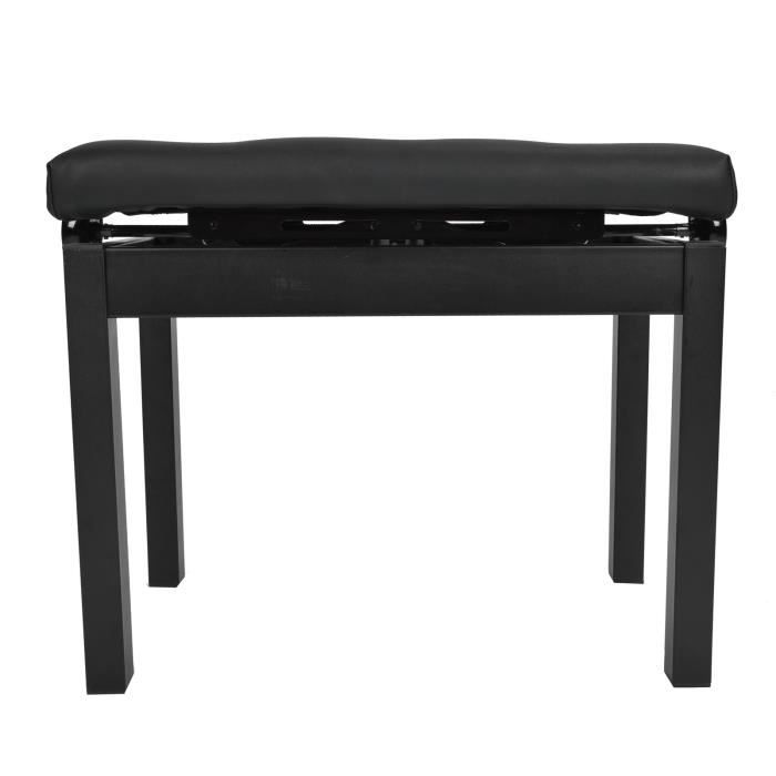 Tabouret Piano Réglable 50-56cm - Banc Pliable Avec Coussin PU 8cm - Support 100kg