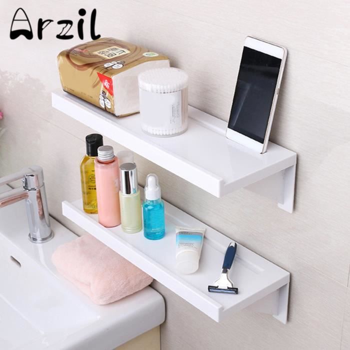 Neufu Etagere Murale De Salle De Bains A Ventouse A Un Niveau Support Mural En Plastique Achat Vente Etagere Murale Etagere Murale Cdiscount
