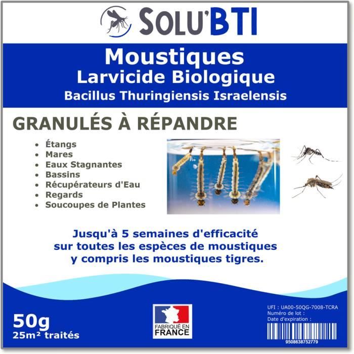 Granulés larvicides anti-moustiques, SOLU'BTI - Sachet de 50g