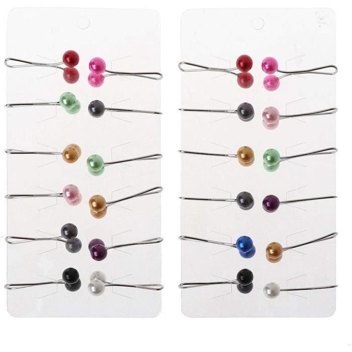 8pcs Épingles Magnétiques Pour Hijab, Polyvalentes Clip Magnétique Foulard Aimants Hijab Sans Accroc Épingles Magnétiques Fortes Pour Hijab Broche Sans Épingle Pour Femmes (Or, Noir