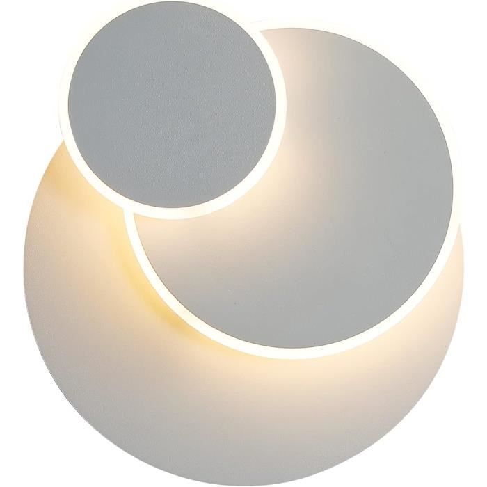 Applique Led Lots De 2 Applique Murale Intérieur 12W 6500K Lumière Blanche Lampes Murales LED Étanches IP65 Applique Murale Décorative Moderne Pour Chambre Couloir Salon Balcon Hôtel Bar (Noir Applique Chambre