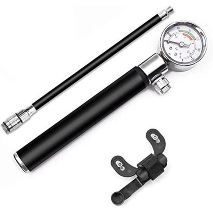 Pompe A Pied Voiture Pompe à Vélo ON BIKE Avec Manomètre - Acier Pour Valves Presta, Schrader Et Regina Gonfleur à Pied