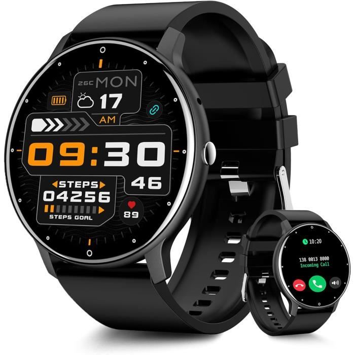 Montre Connectée 1.91" Avec Appels Bluetooth - Étanche IP68, 112 Modes Sport, Suivi Fréquence Cardiaque, SpO2 - Compatible Android/iOS