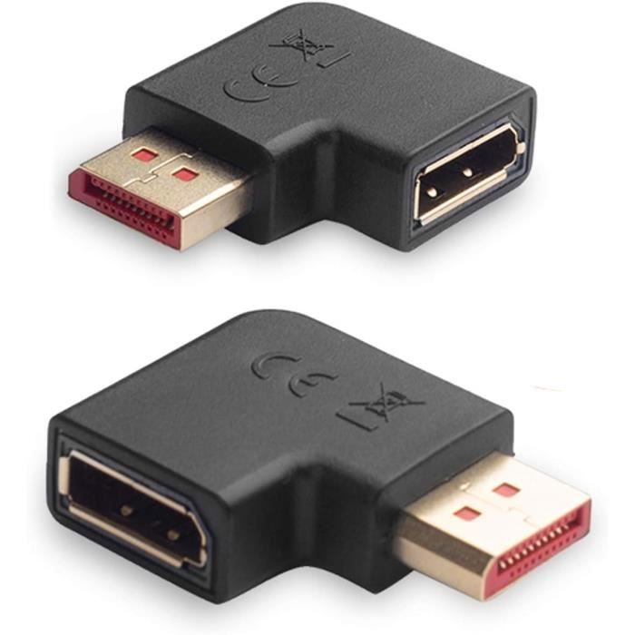 Lot De 2 Adaptateurs USB C Coudés à 180 ° En Forme De U De Type C Avec