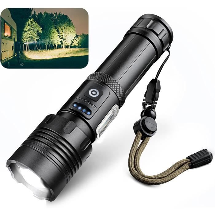 Lampe Torche Led Ultra Puissante 20000 Lumens, Lampe De Poche Tactique Rechargeable UsbC, 7