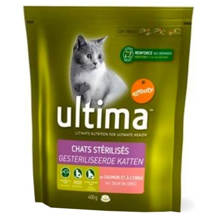 Ultima Croquettes Chat Sterilise Adult Saumon 400g Lot De 6 Cdiscount