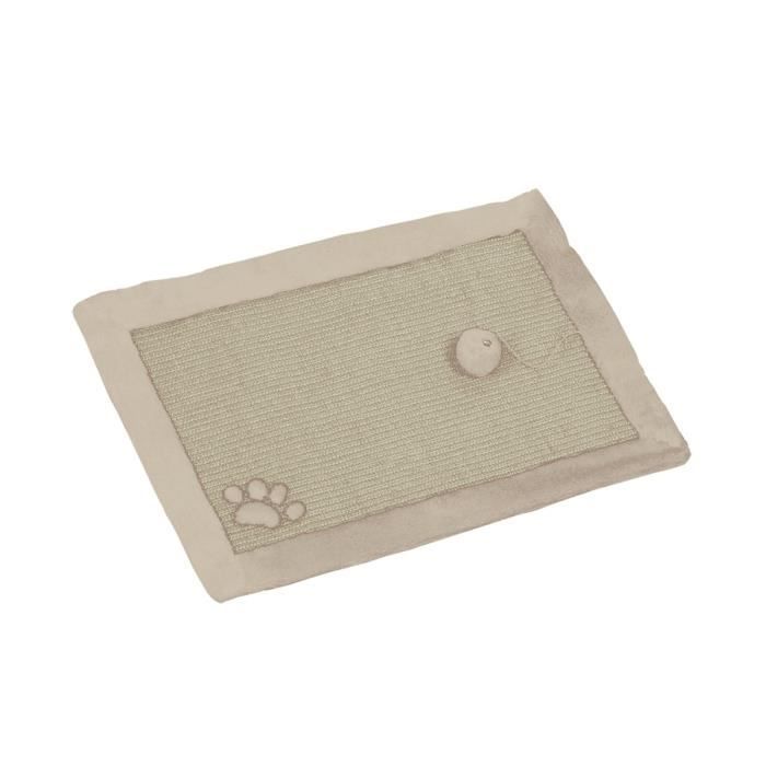 NOBBY Tapis grattoir sisal beige/blanc pour chat 58 x 38cm
