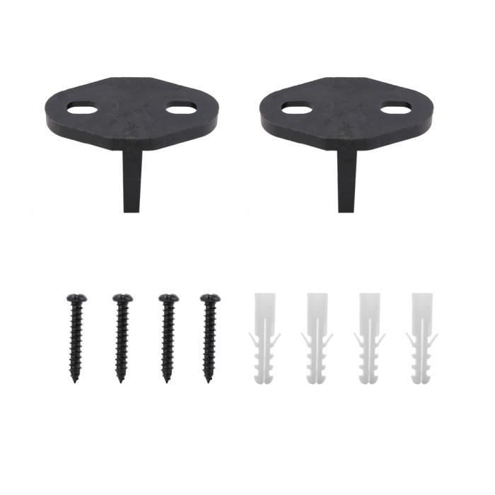 Guide De Plancher En T Pour Porte De Grange Coulissante – Réglable, Plastique Noir, Smandy