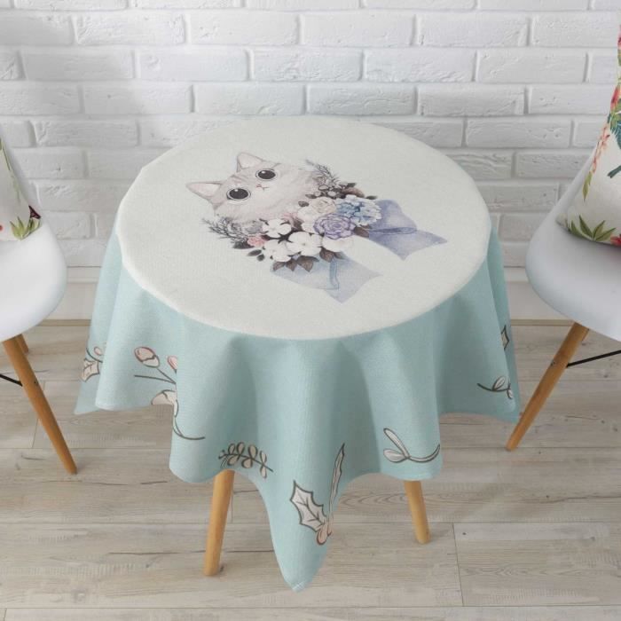 Nappe Ronde 90 90cm Tissu De Table Basse Impermeable Nappe Pour
