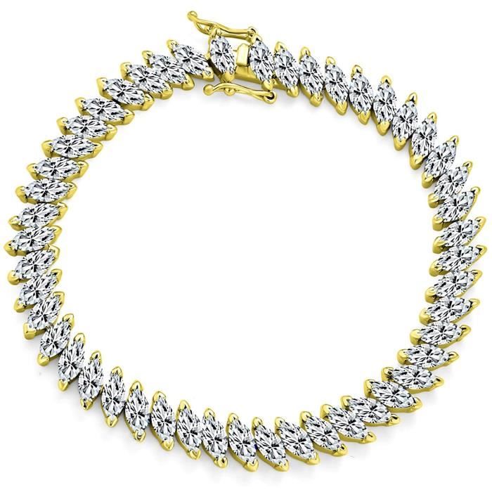 Superbe Chic Femmes Rond Noir Zircone cubique Argent Tennis Bracelet Lien Chaîne Superbe Chic Femmes Rond Noir Zircone cubique Argent Tennis Bracelet Lien Chaîne