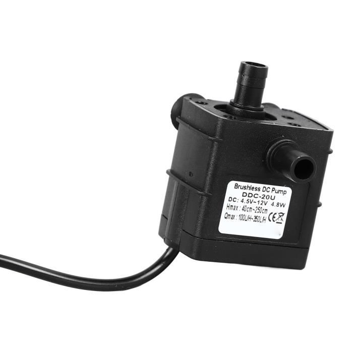 Comparer les prix de Vvikizy Mini Pompe à Eau Submersible pour Aquarium, Mini Pompe à Fontaine, Silencieuse et Facile à Utiliser