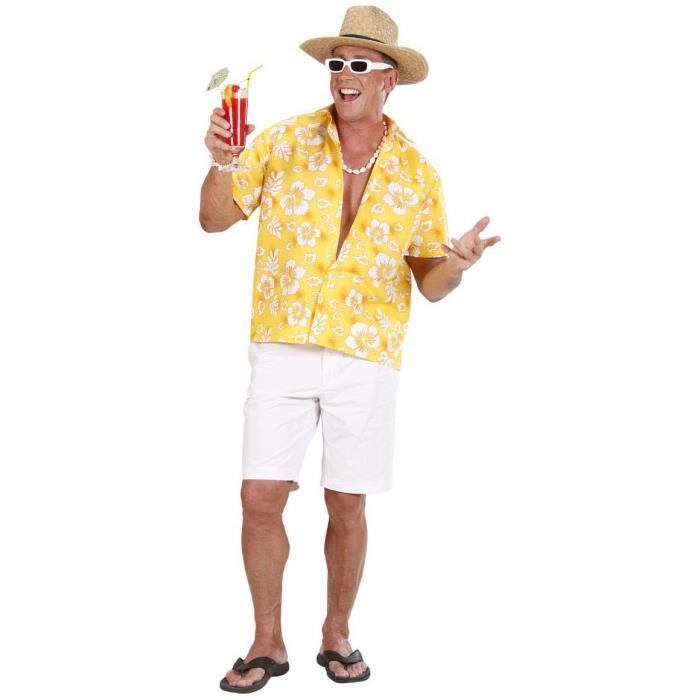 Chemise hawaïenne best sale jaune